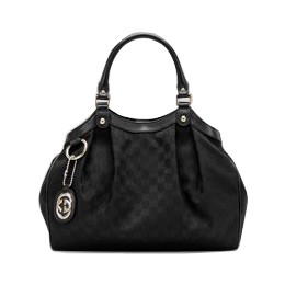 Noir Gucci Fourre-tout Pli Détail Charme Amovible G De Verrouill